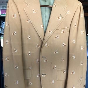 Sports coat with horse embroidery